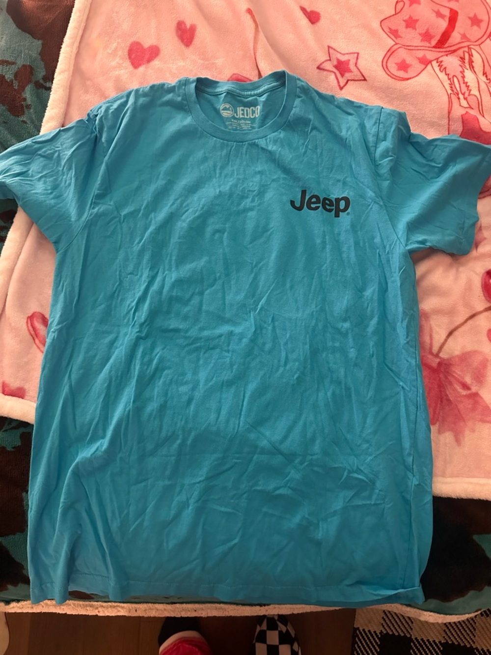 Jeep Men’s Short Sleeve Tee in Turquoise Blue